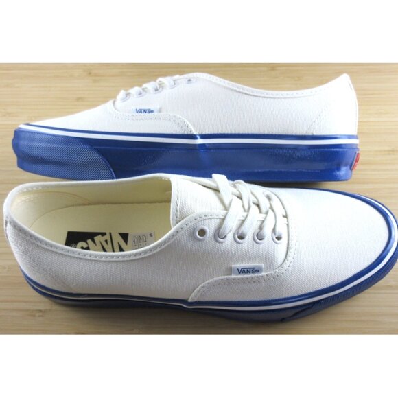 Vans Men's Lx Authentic 44 Duck Canvas White Blue Skate shoes Sizes NIB - Picture 7 of 7